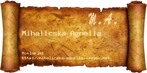 Mihalicska Agnella névjegykártya